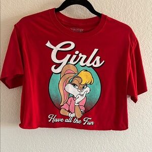 Looney Tunes Red Cropped Shirt